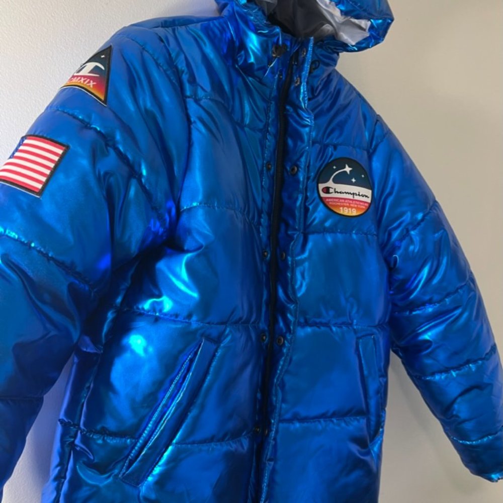 CHAMPION NASA Insignia  Jacket  Metallic Teal